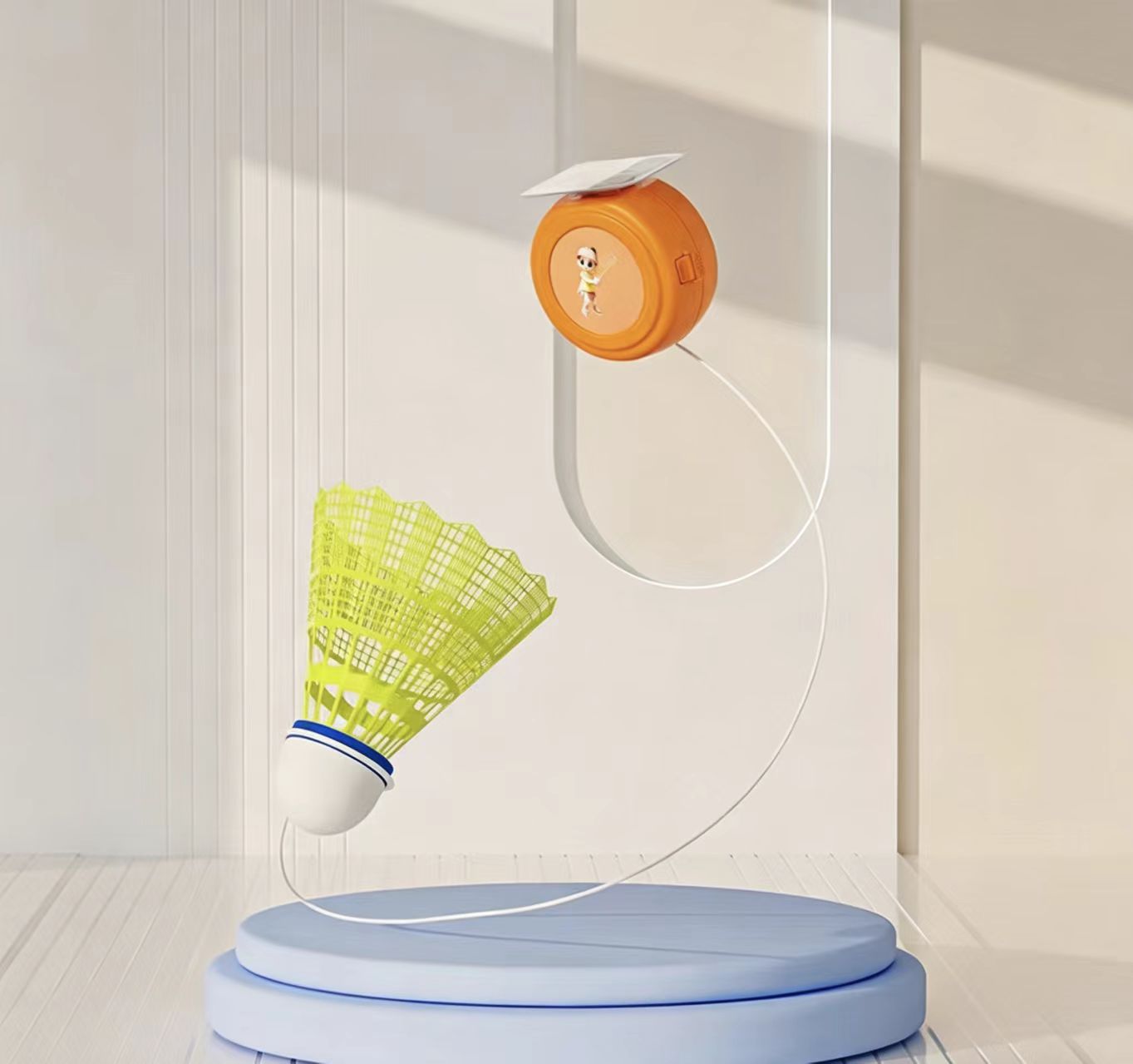 Badminton Raket - 自動バドミントントレーナー ソロ練習用リバウンダー 伸縮式 調整可能な速度設定 全レベル対応 自宅・オフィス用