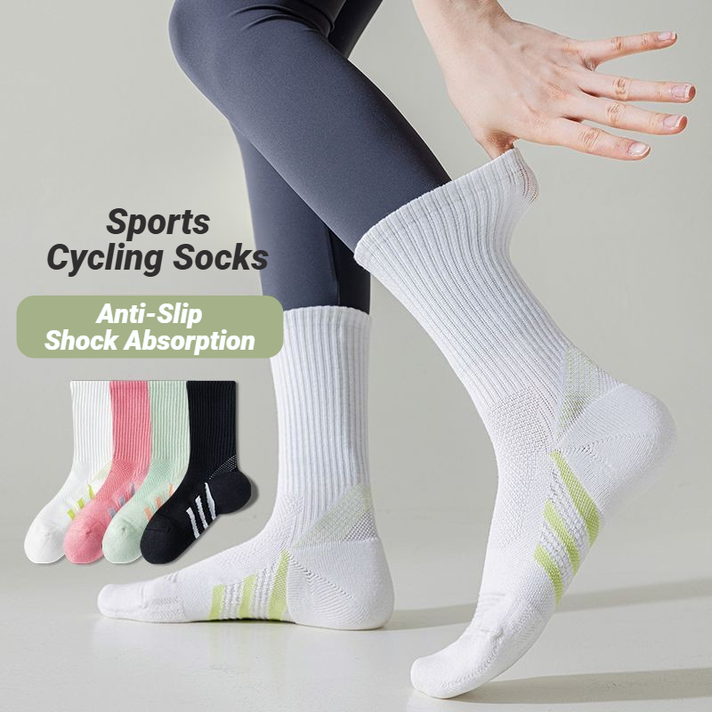 Ankle Support Badminton - 1/2 ペアプロフェッショナルアーチサポート厚いクッション性のあるミッドカーフソックスバドミントンテニスフィットネス衝撃吸収パフォーマンスカジュアル