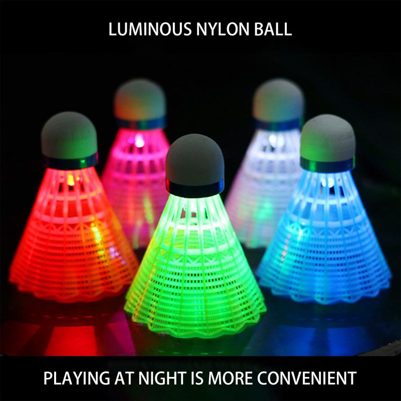 Badminton Raket - バドミントン、3または4個用のカラフルなLEDライトスポット、夜の照明、スポーツアクセサリー
