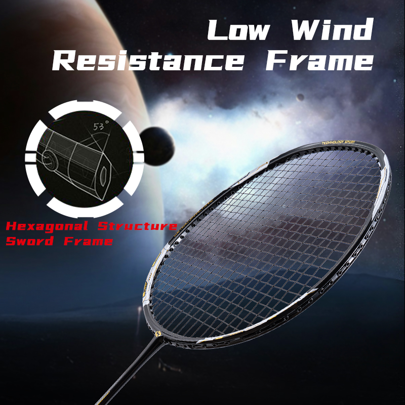 オリジナルデザインのバドミントンラケット、4Uアルミカーボン - Badminton Raket のレビューと価格
