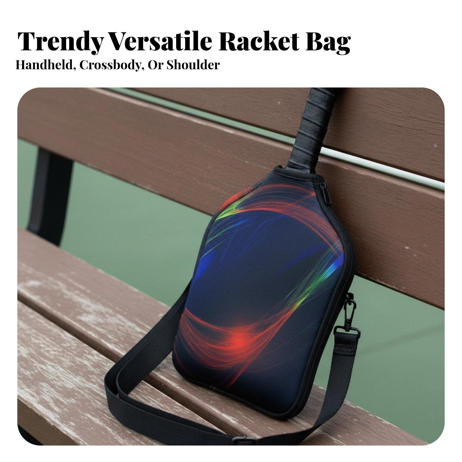 スポーティなネオプレン製ピクルボールラケットカバー、ピクルボ - Racket Cover Bag のレビューと価格
