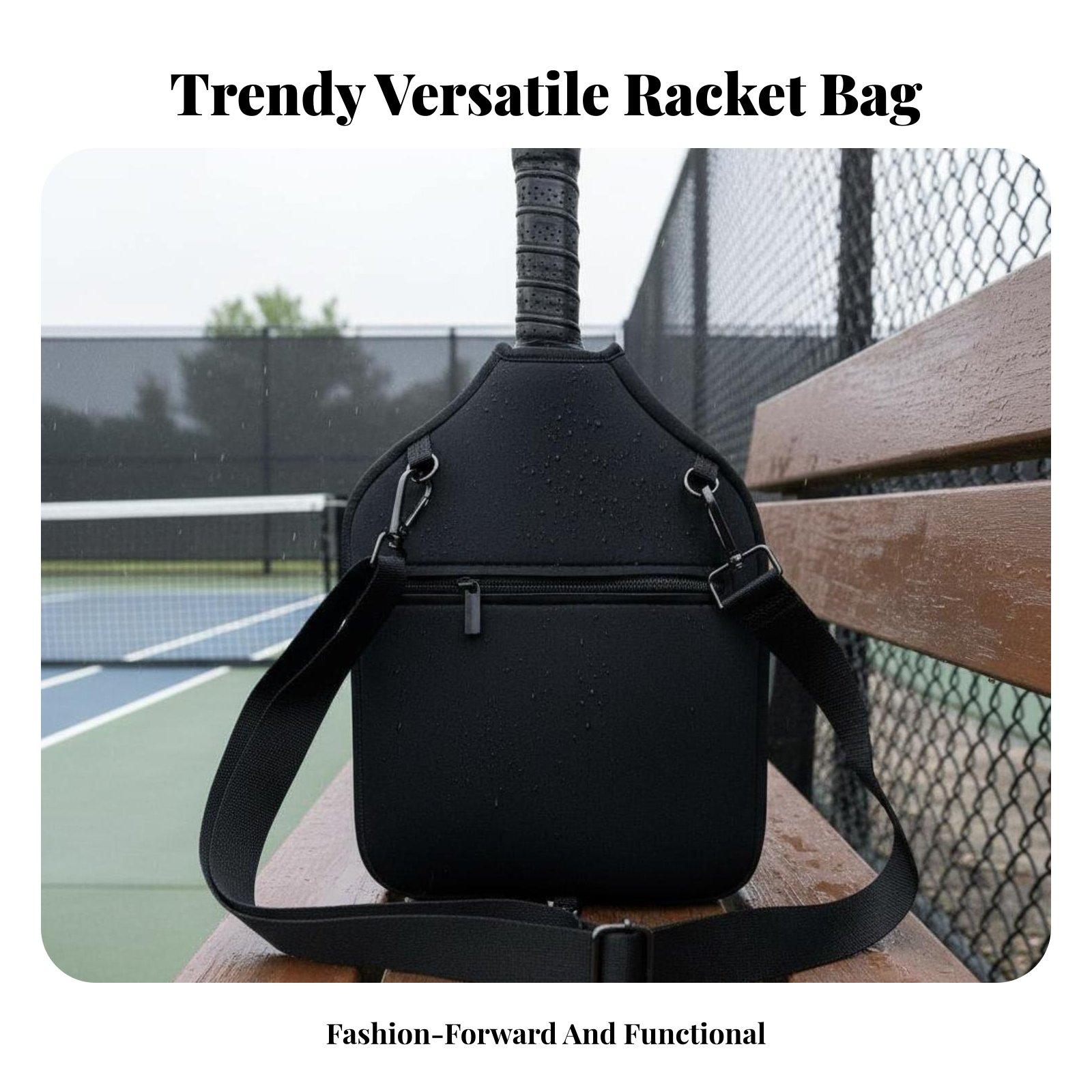 スポーティなネオプレン製ピクルボールラケットカバー、ピクルボ - Racket Cover Bag のレビューと価格