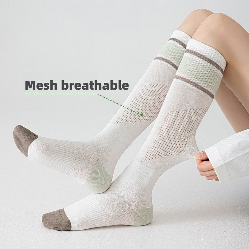 通気性メッシュコンプレッションカーフソックス、滑り止めスポー - Ankle Support Badminton のレビューと価格