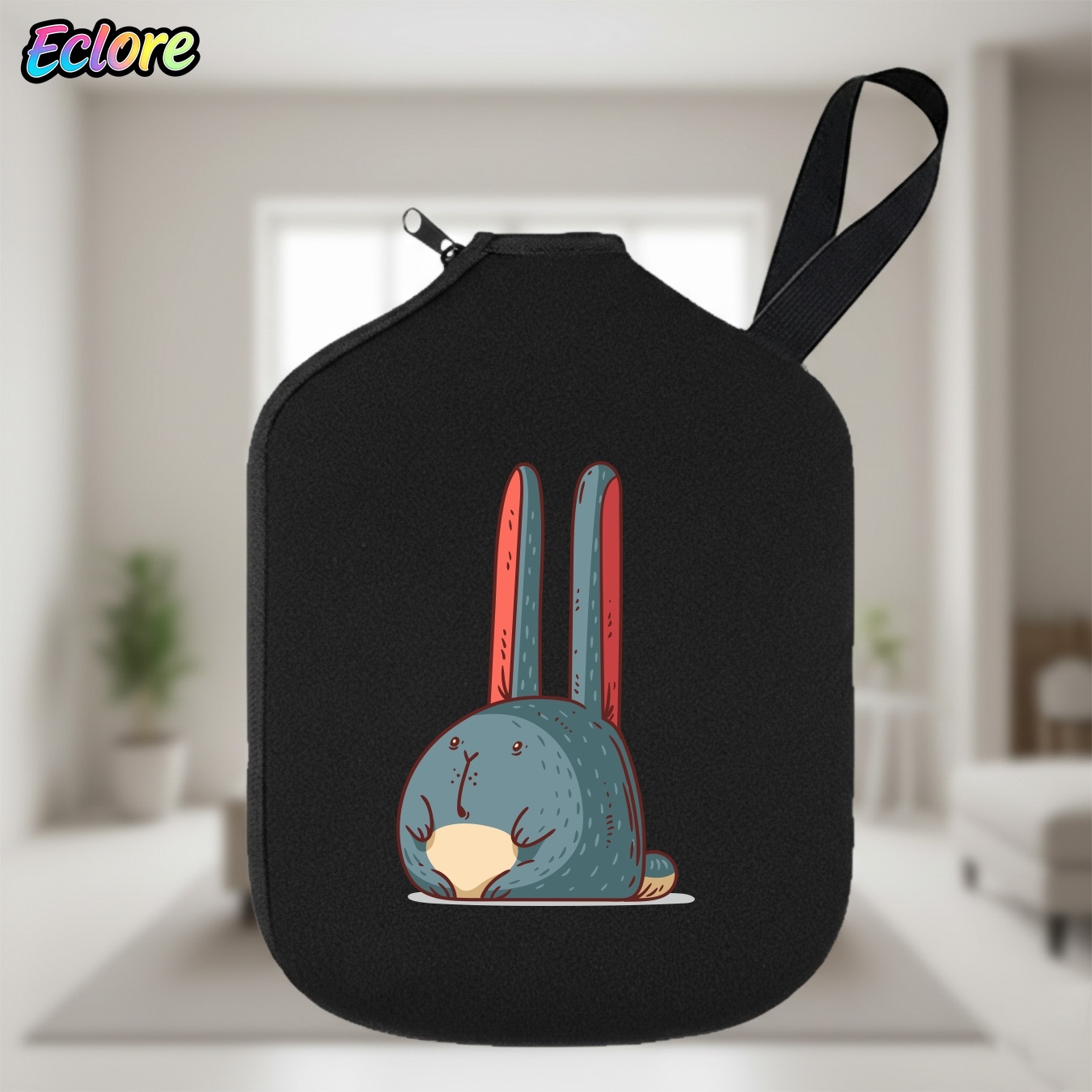 かわいいウサギのピックルボールパドルバッグ、耐久性のある漫画 - Racket Cover Bag のレビューと価格
