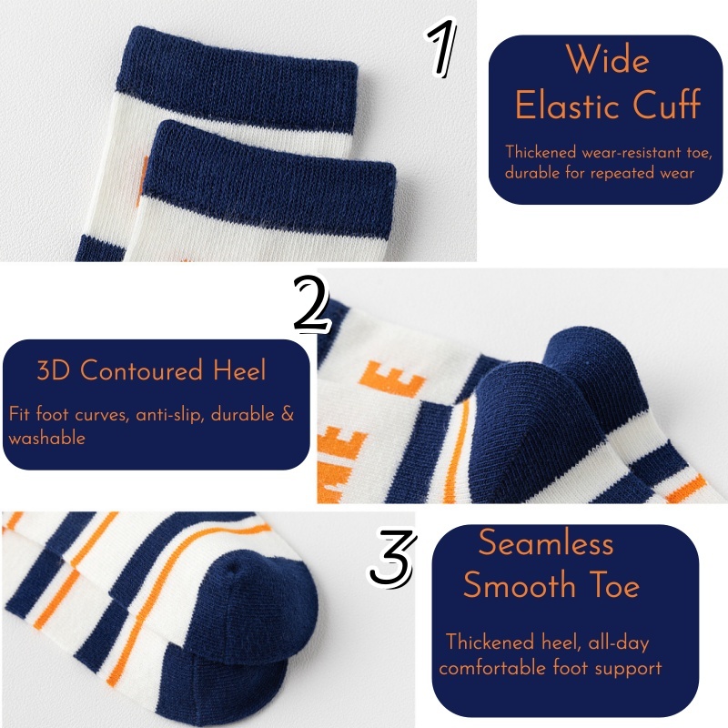 10足組 男の子用スポーツクルーソックス ソフトコットン 子 - Ankle Support Badminton のレビューと価格