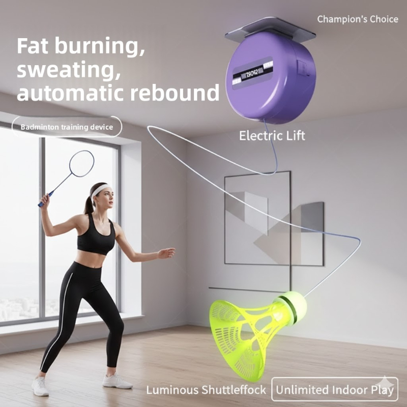 バドミントンシングルプレイ練習器具、自動リバウンド、自宅で室 - Badminton Raket のレビューと価格