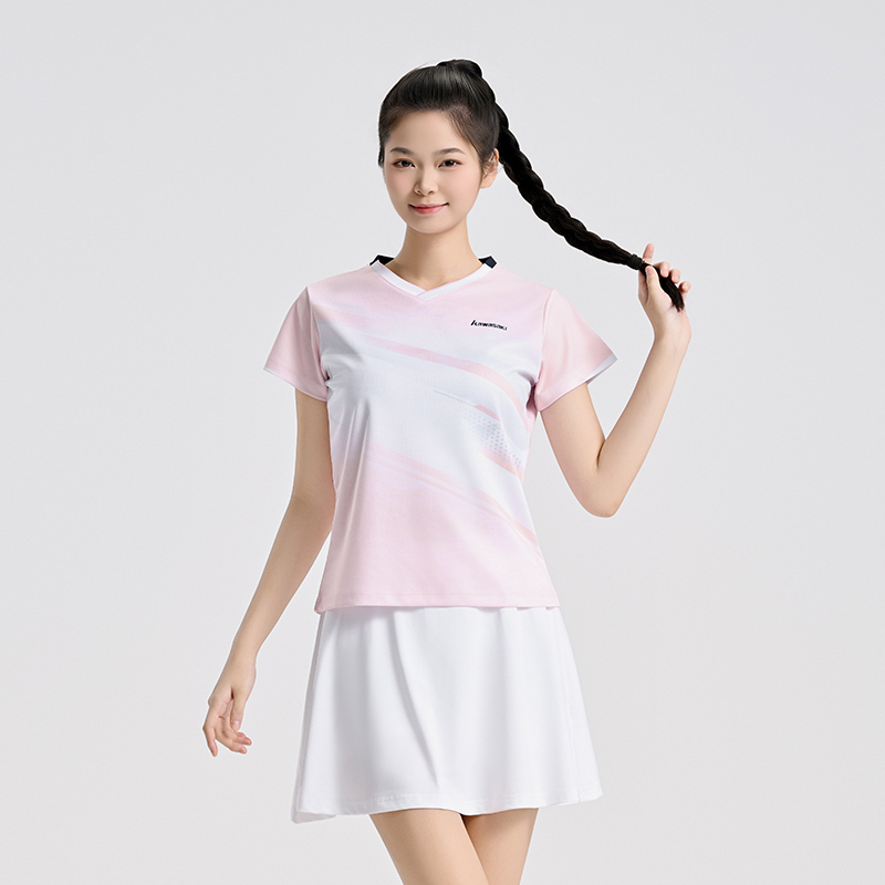 Kawasaki オリジナル女性のバドミントンシャツスポーツ - Badminton Jersey のレビューと価格